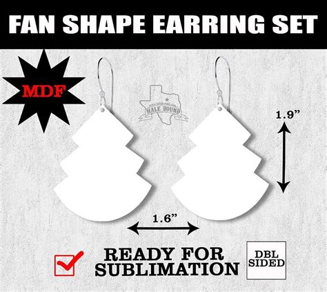 FAN SHAPE MDF EARRINGS