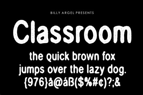 Classroom Font Billy Argel Fonts Fontspace