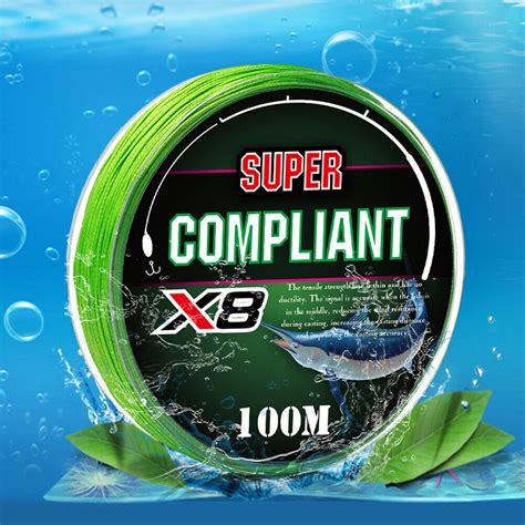 Lf 100m 8 Strands Carp Fishing Wire Pe Line Smaller Diameter 20 0