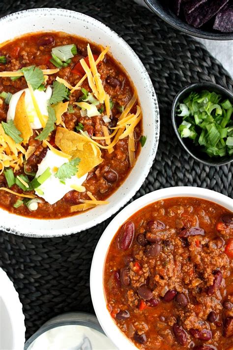 Hearty Ground Beef Chili Recipe | Recipe | Ground beef chili recipes ...