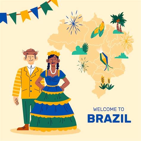 Premium Vector Flat Design Brazil Map Illustration