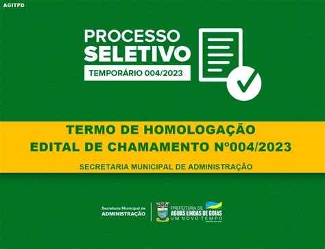 Confira O Termo De Homologa O Edital De Chamamento Processo