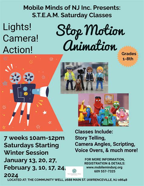 Jan 13 Mmnj Host Our Stop Motion Animation Classes Lawrenceville