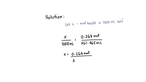 Solved Question A Solid Sample Of Naoh Was Placed In A Ml