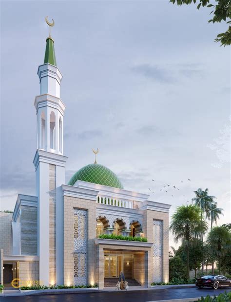 Desain Tampak Depan 2 Masjid Classic 2 Lantai Bapak Nasrul Di Cikarang