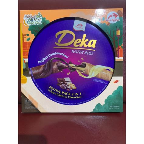 Jual DEKA WAFER ROLL FESTIVE 2 IN 1 KALENG 340 GR Shopee Indonesia