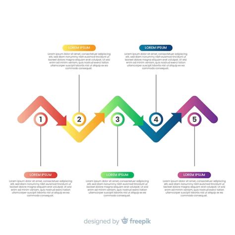 Modelo de etapas infográfico plana Vetor Grátis