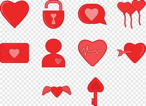 Heart Sets Collection Red Symbols Png PNGWing