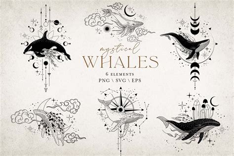 Mystical Whale Files For Cricut Graphic By DigitalART By Prozo