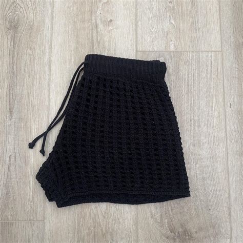 Target Black Shorts Bikini Cover Up Mesh Paid Depop
