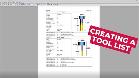 Mastercam 2023 How To Create A Tool List YouTube