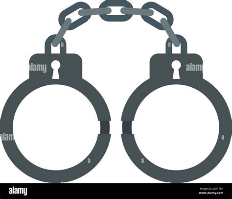 Handcuffs Icon Flat Illustration Of Handcuffs Vector Icon Isolated On