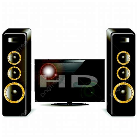 Home Theatre Vector Hd Images Home Theatre Amusement Audio Black