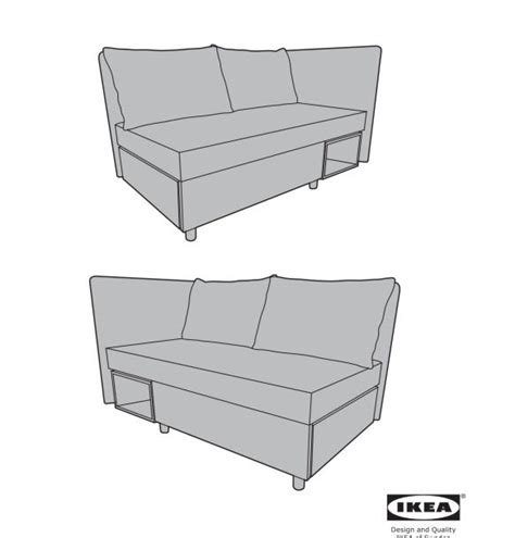 Ikea Seater Sofa Bed With Storage Stocksbo Furniture Home Living