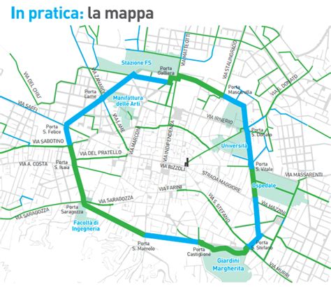 Mappa Tangenziale Bicicletta Bologna Zero