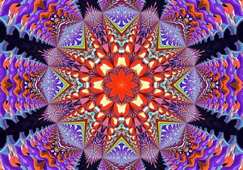 Red Star Mandala Digital Art By Jim Croker Pixels