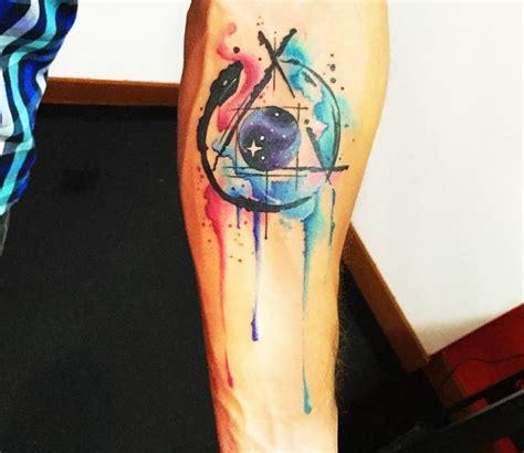 Triangle space galaxy tattoo by Marco Pepe | Post 17836