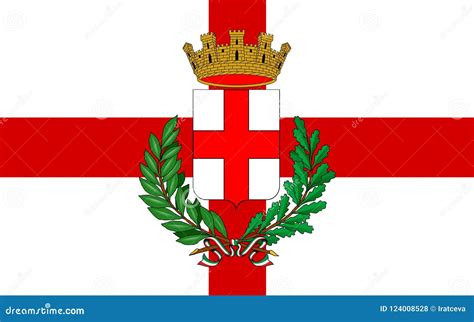 Flag of Milan of Lombardy, Italy Stock Illustration - Illustration of ...