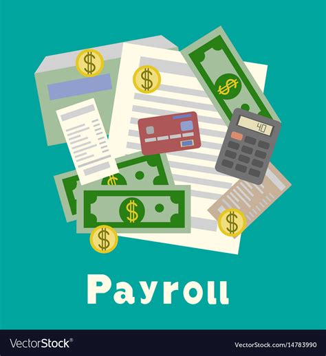 Payroll Invoice Sheet Flat Payroll Royalty Free Vector Image