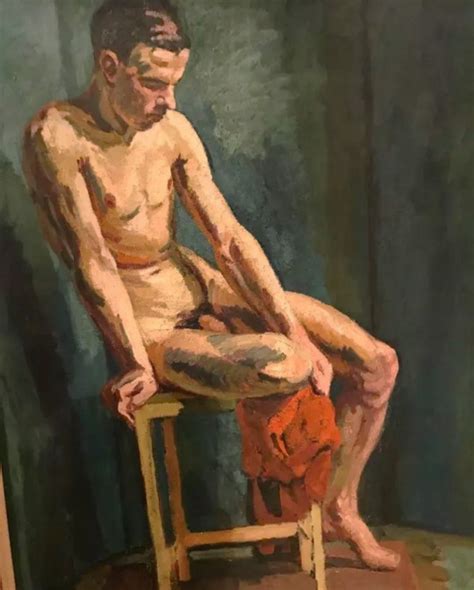 Distractio Infinita Duncan Grant Seated Male Nude Oil On Canvas