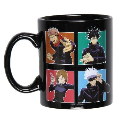 Jujutsu Kaisen Multi Character Grid Oz Ceramic Coffee Mug Tea Cup