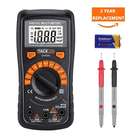 Tacklife Dm A Classic Digital Multimeter Counts Auto Ranging Non