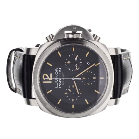 Panerai Luminor Daylight Chronograph Black Stainless Steel 44mm PAM356 ...