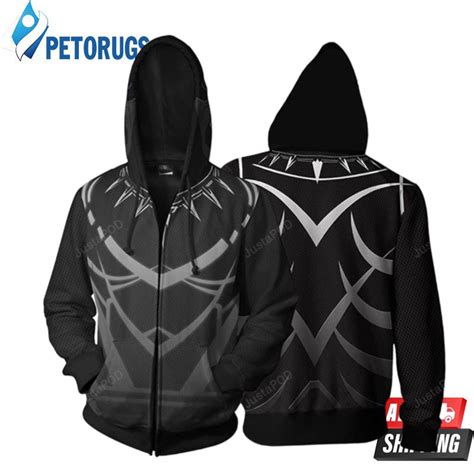 Marvel Comics Black Panther Cosplay 3D Hoodie - Peto Rugs