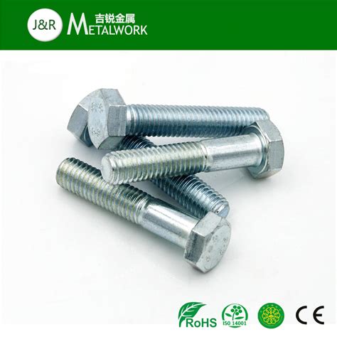 ANSI Galvanized Steel Half Thread Hex Head Bolt DIN931 Hex Head