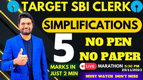 Live Simplification Best Tricks For All Bank Po Clerk Exams