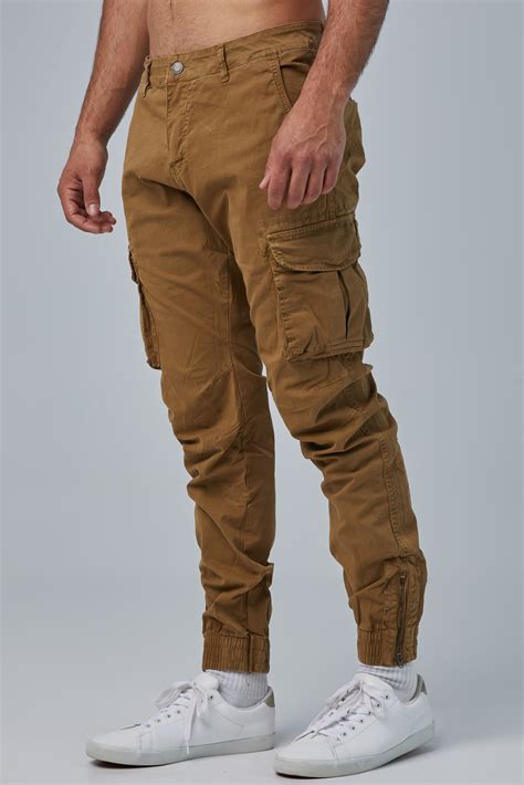 Cuffed Cargo Trousers In Camel Aristoteli Bitsiani