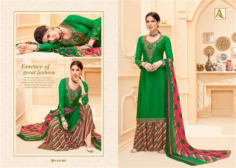 Alok Suits Nakashi Designer Pure French Crepe With Embroidery Work