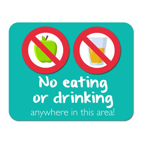 Site Sign No Eating Or Drinking