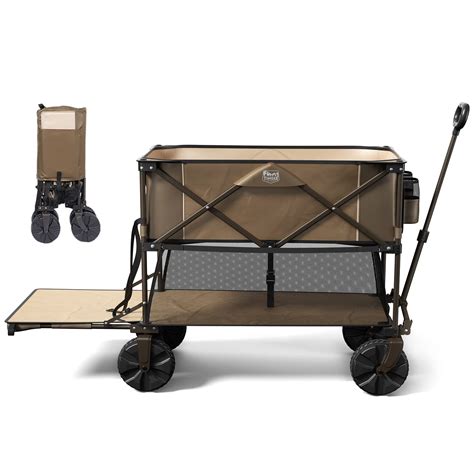 Timber Ridge Folding Double Decker Wagon Heavy Duty Collapsible Wagon