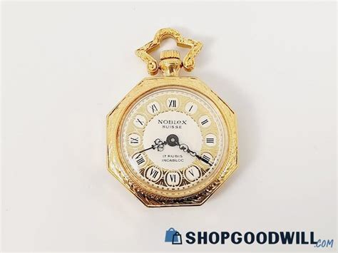 Vintage Noblex Suisse 18k Yellow Gold Wind Up Women S Pocket Watch