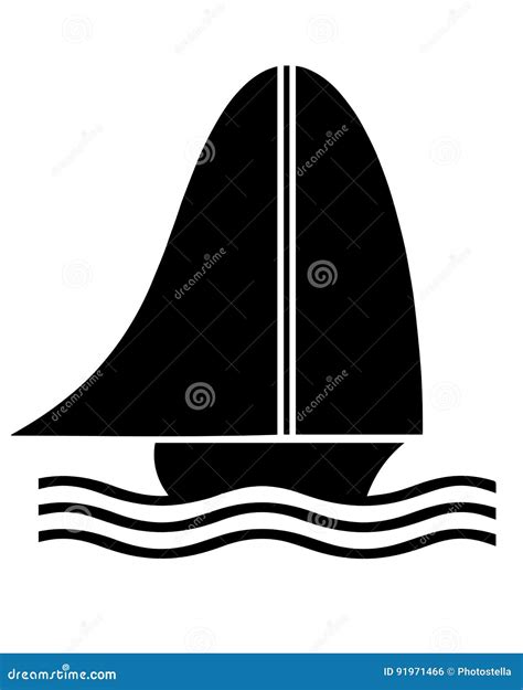 Sailboat Silhouette Logo Vector Illustration CartoonDealer 198545542