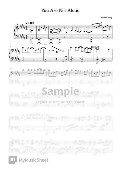 Michael Jackson You Are Not Alone Piano Solo Sheets By Sangheart Play