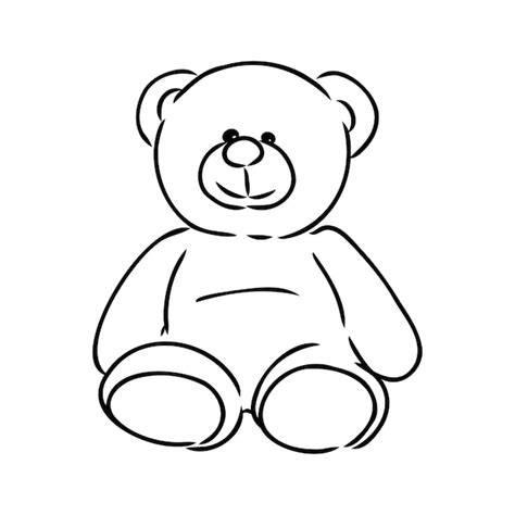 Simple Teddy Bear Outline