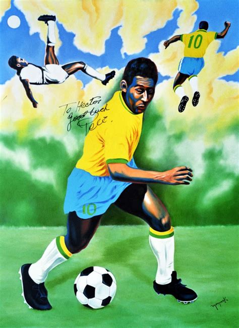 Pele Painting by Hector Monroy - Jose Art Gallery