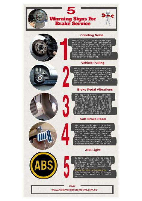 Infographics 5 Warning Signs For Brake Service Pdf