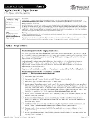 Fillable Online Liquor Licence Form Application For A Liquor Licence