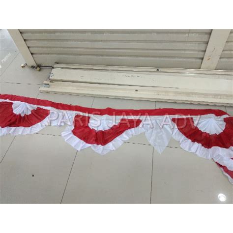 Jual Background Bendera Vitrase Merah Putih Ukuran 8 M 10 Lengkungan