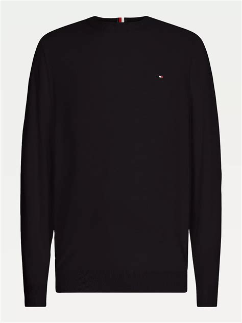 Buy Tommy Hilfiger Pima Cotton Cashmere Sweater Black Scandinavian