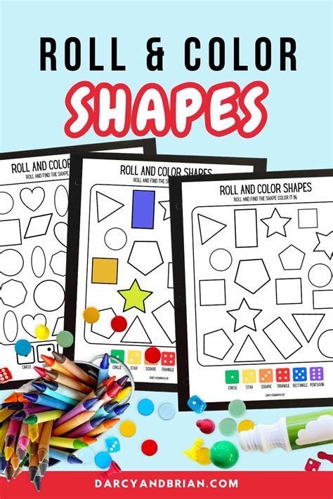 Roll And Color Shapes | AllFreePaperCrafts.com