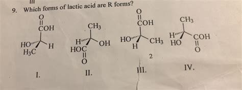 Solved Which Forms Of Lactic Acid Are R Forms Ch Coh Chegg