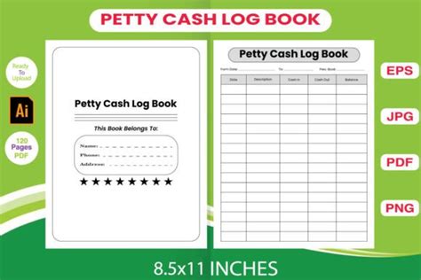 Petty Cash Log Book Kdp Interior Graphic By Ah Kdp Store Creative