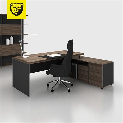 Hot Item New Design Luxury CEO Manager L Shaped Computer Desk Office