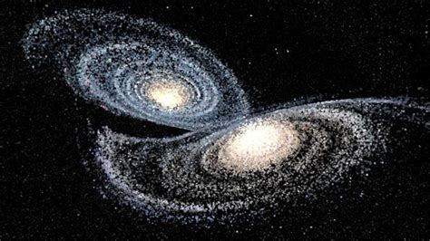 Andromeda Galaxy Milky Way Colliding