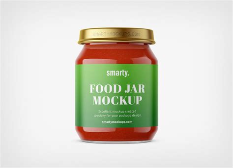 Free Tomato Sauce Purée Jar Mockup Psd Good Mockups