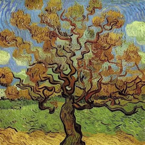 Vincent Van Gogh The Mulberry Tree 1 8 8 9 Stable Diffusion